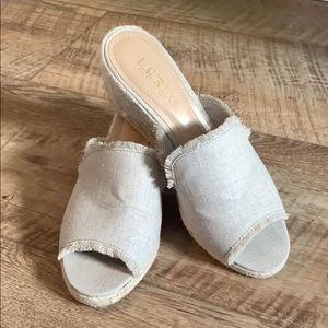 Ralph Lauren Linen Wedges